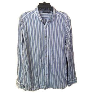 New Nautica Button Front Shirt Long Sleeve size M